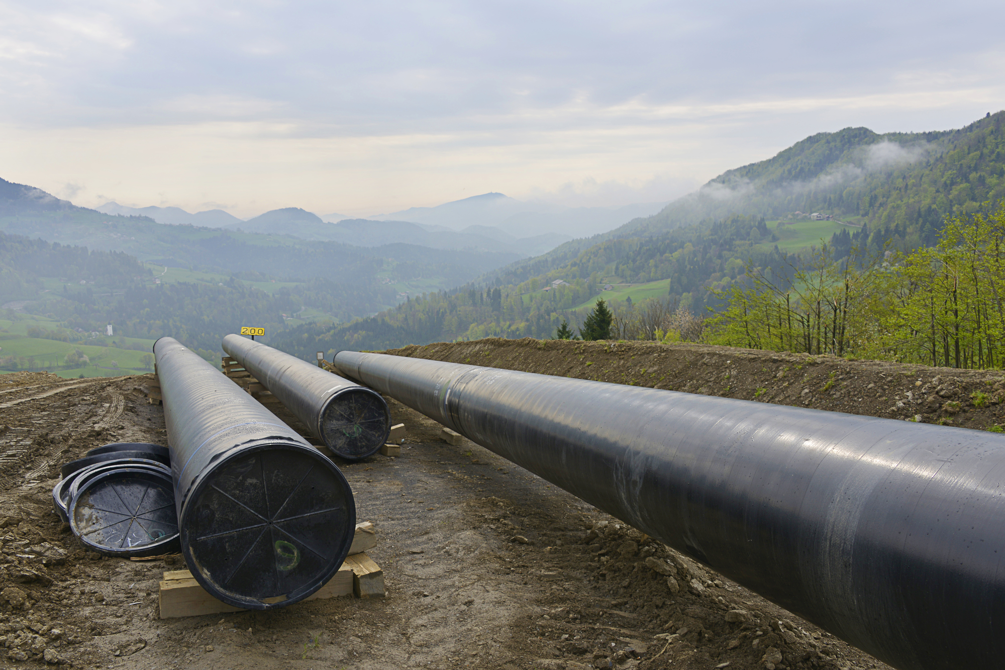 Pipeline construction in Slovenia