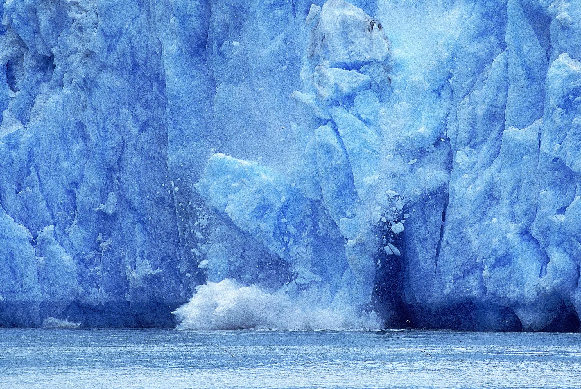 Melting of glacier ice in Alaska